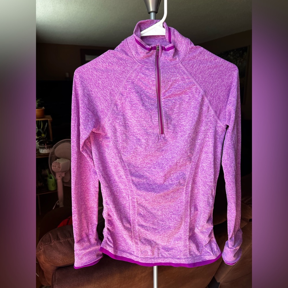 Athleta Fastest Track Half Zip Pullover - Purple